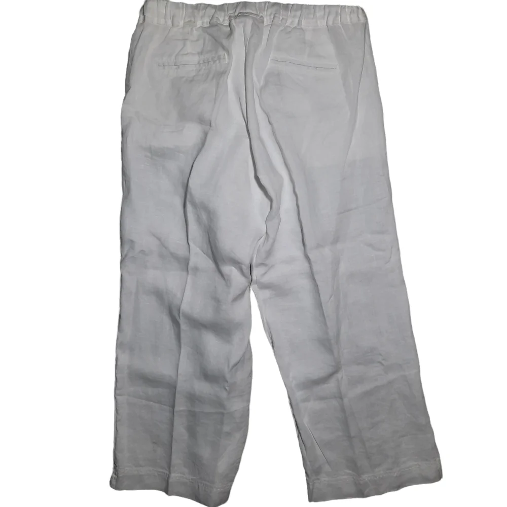 Fresh Produce 'Expedition' White Linen Wide Leg Crop/Capri NWT SZ S - Picture 2 of 7